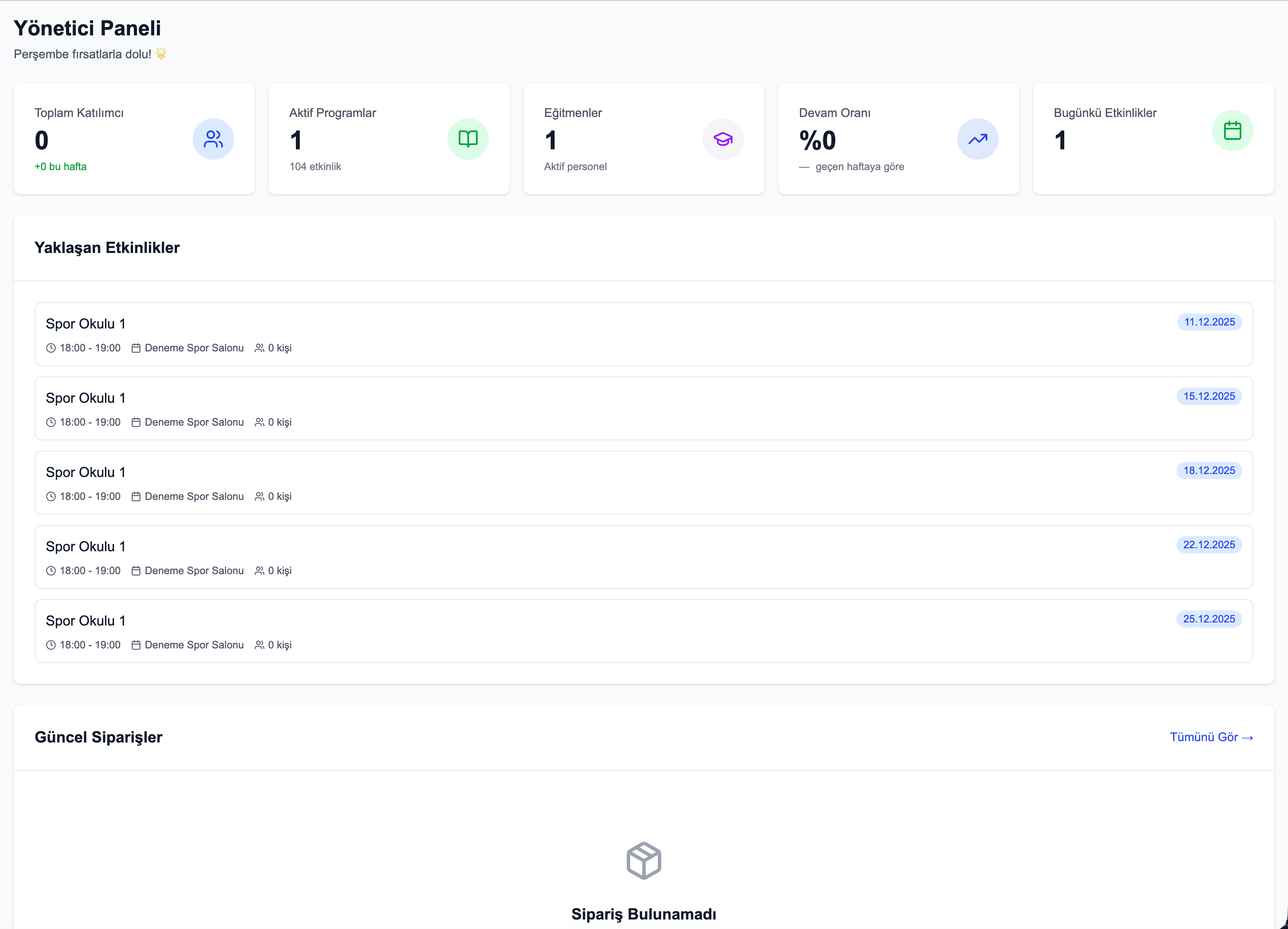 Analiz & Raporlama - Ekran 1