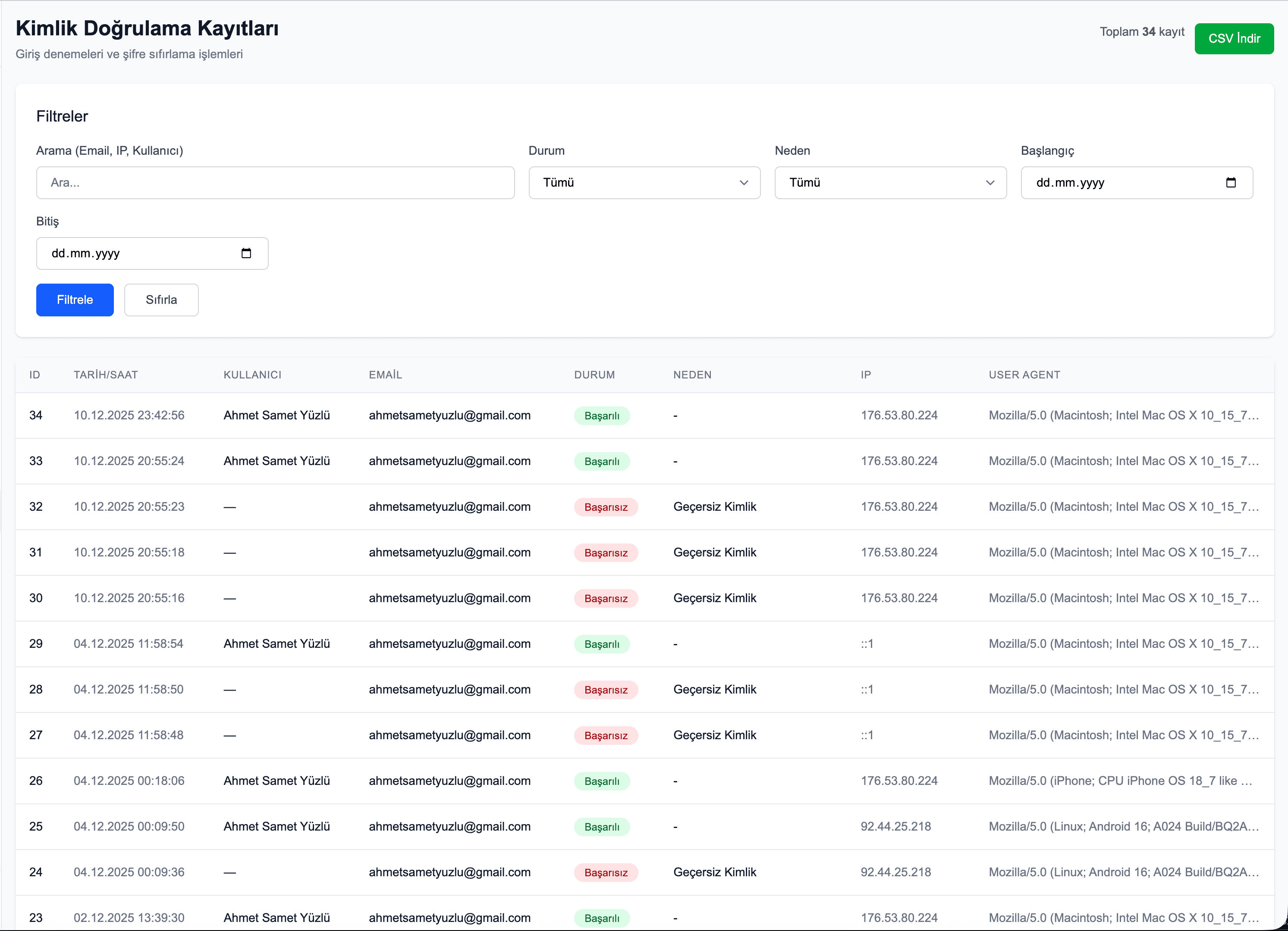 Güvenlik & KVKK - Ekran 1